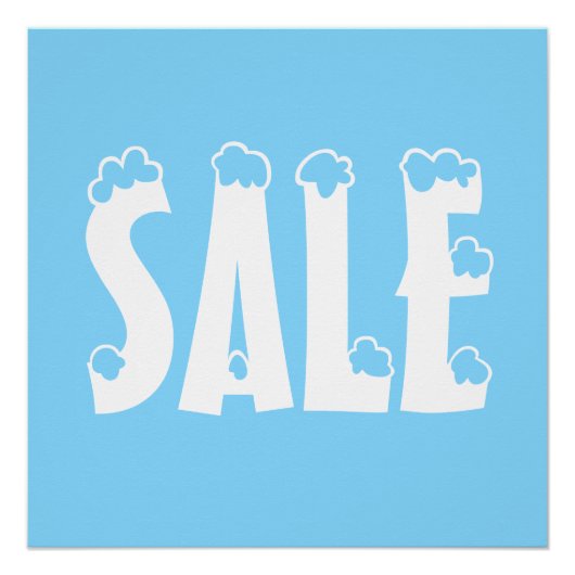 Winterverkoop teken, Boutique verkoop bewegwijzeri Perfect Poster (Voorkant)