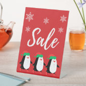 Winterverkoop Teken Tafel Top, Kleine verkoop Sign Reclamebord Met Voetstuk (Insitu)