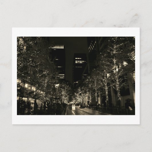 Winterverlichting: Marunouchi, Tokio Briefkaart (Voorkant)