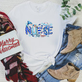 Winterverpleegster T-shirt met sneeuwvlokken