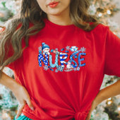 Winterverpleegster T-shirt met sneeuwvlokken