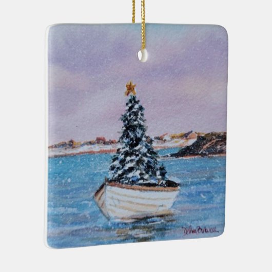 Winterversiering Keramisch Ornament (Rechts)