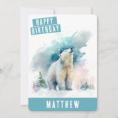 Wintervibes Beer Verjaardag Kaart (Voorkant)