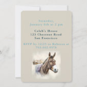 Wintervibes Donkey - Verjaardagsuitnodiging Kaart (Achterkant)