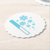 Wintervibes laden kartonnen onderzetters (Gekanteld)