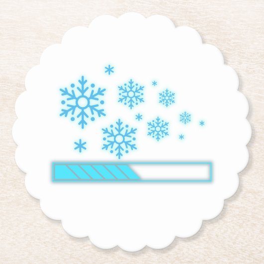 Wintervibes laden kartonnen onderzetters (Voorkant)