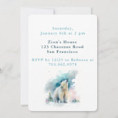 Wintervibes Polar Beer - Verjaardagsuitnodiging Ka Kaart (Achterkant)