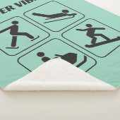 wintervibes sportplezier icoon Sherpa Blanket Sherpa Deken (3/4)