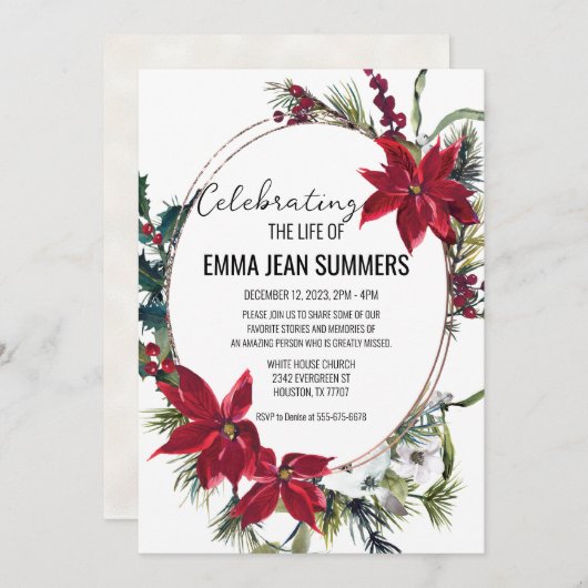 Winterviering van het leven Kerstster Kaart (Voorkant / Achterkant)