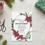 Winterviering van het leven Kerstster poinsettia Kaart<br><div class="desc">Dit ontwerp kan worden gepersonaliseerd in het voorziene gebied door de foto en/of tekst te wijzigen. Of het kan worden aangepast door te klikken op "Personaliseer deze sjabloon" en vervolgens de optie "klik om verder aan te passen" te kiezen en de achtergrondkleur te verwijderen of te wijzigen, tekst toe te...</div>