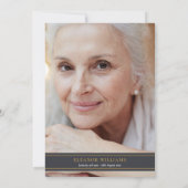 Winterviering van Leven Funeral Bloemen Foto Kaart (Achterkant)