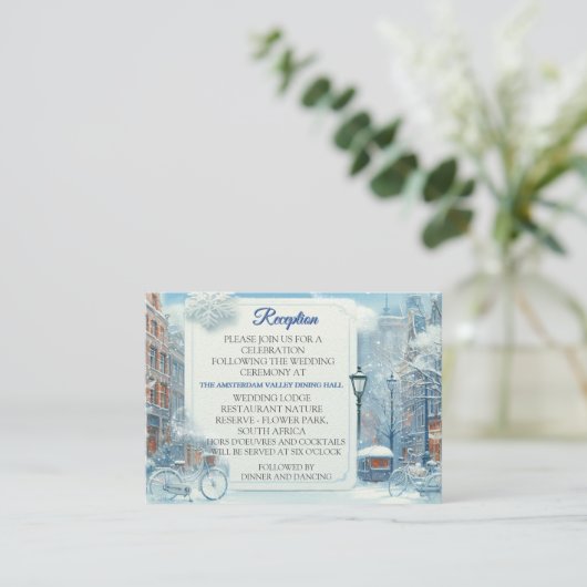 Wintervieringen in Amsterdam Informatiekaartje (Staand voorkant)