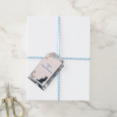 Wintervieringen in de sneeuw, met katjes cadeaulabel (Met Touw)
