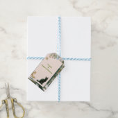 Wintervieringen in de sneeuw, met katjes cadeaulabel (Met Touw)