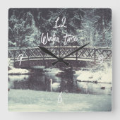 Wintervijver Vierkante Klok (Voorkant)