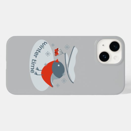 Wintervinnij en rode rowanbessen Case-Mate iPhone case (Achterkant (horizontaal))