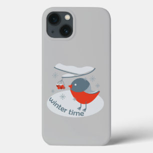 Wintervinnij en rode rowanbessen Case-Mate iPhone case