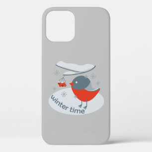 Wintervinnij en rode rowanbessen Case-Mate iPhone case