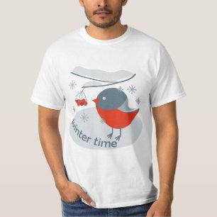 Wintervinnij en rode rowanbessen T-Shi T-shirt