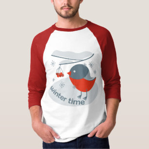 Wintervinnij en rode rowanbessen T-Shi T-shirt