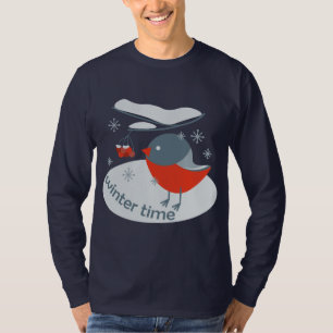 Wintervinnij en rode rowanbessen T-Shi T-shirt