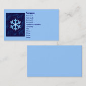 Wintervisitekaartje Visitekaartje (Voorkant / Achterkant)