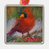 WinterVisitor 3Keramisch Ornament (Voorkant)