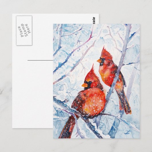 Wintervliezen Briefkaart (Voorkant / Achterkant)