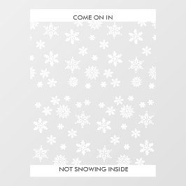 Wintervloed Winterbedrijf of instapdeur voor thuis Raamsticker