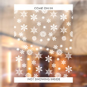 Wintervloed Winterbedrijf of instapdeur voor thuis Raamsticker (Vel 2)