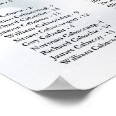 Wintervlokken 300 Namen Trouwzaalindeling Poster (Hoek)