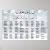 Wintervlokken 300 Namen Trouwzaalindeling Poster (Voorkant)