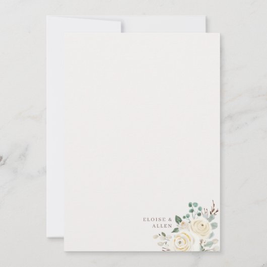 Wintervlokken met sneeuwvlokken save the date (Achterkant)