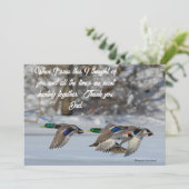 Wintervlucht Feestdagenkaart (Staand voorkant)