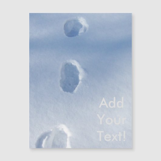 Wintervoetafdrukken in de sneeuw (Voorkant)