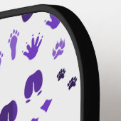 Wintervoetafdrukken Pickleball Paddle (Links Detail)