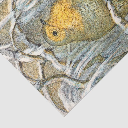  wintervogel Antiek Tissuepapier (Detail)