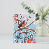 wintervogel briefkaart (Staand voorkant)