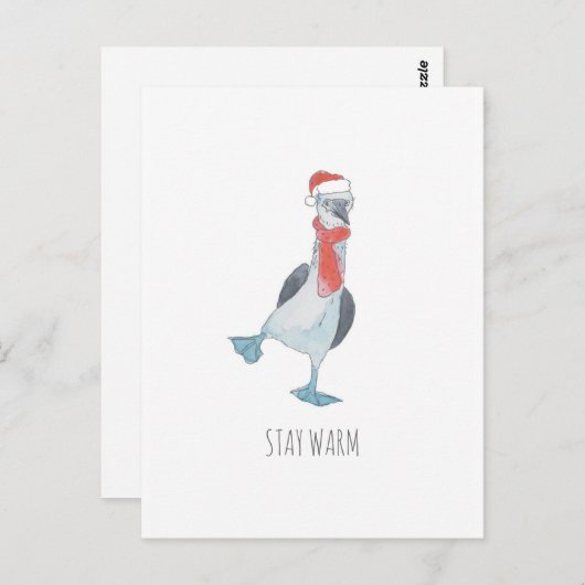 Wintervogel Briefkaart (Voorkant / Achterkant)