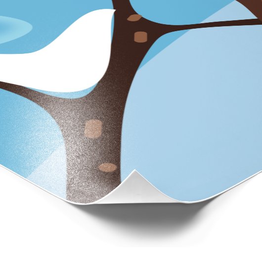 wintervogel foto afdruk (Hoek)