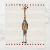 WINTERVOGEL & GIRAFFE WIJN ETIKET (Enkel label)