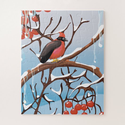 wintervogel legpuzzel (Verticaal)