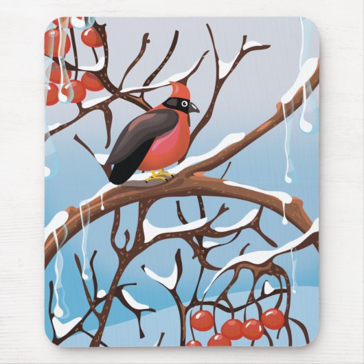 wintervogel muismat (Voorkant)