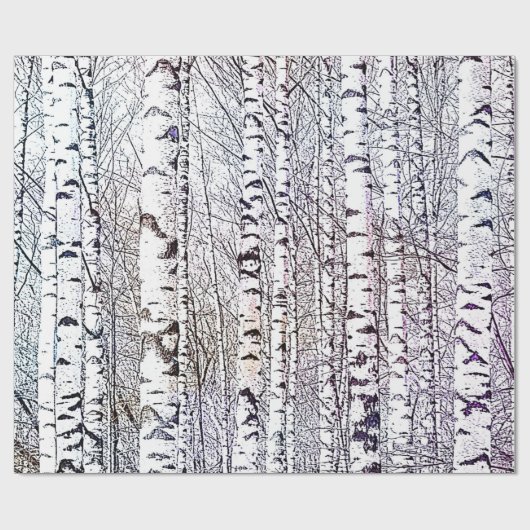  wintervogelbos cadeaupapier (Vlak)