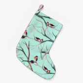 Wintervogels boomtakken Waterverf Kleine Kerstsok (Voorkant (Hangend))