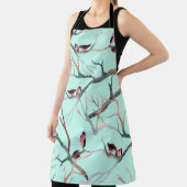 Wintervogels boomtakken Waterverf Schort (Insitu)