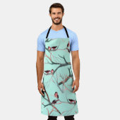 Wintervogels boomtakken Waterverf Schort (Gedragen)