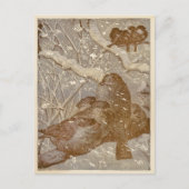 Wintervogels Briefkaart (Voorkant)