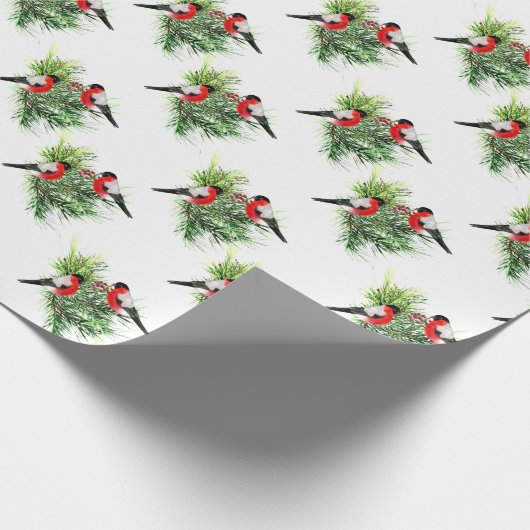 Wintervogels Cadeaupapier (Hoek)