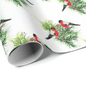 Wintervogels Cadeaupapier (Rol Hoek)